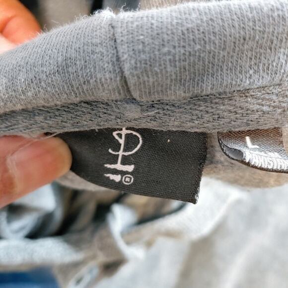 Pink Floyd The Dark Side of the Moon Cropped Hoodie Sweatshirt Sz L - Picture 8 of 11